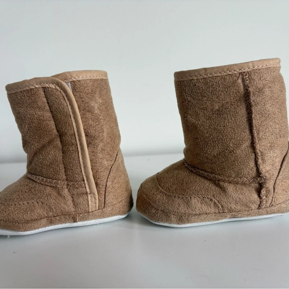 Kids Brown Suede-Look Booties